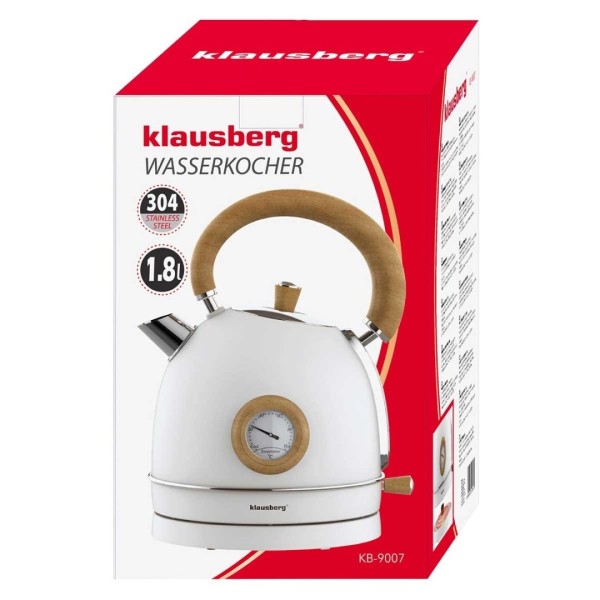 Електричний чайник 1,8 л з термометром Klausberg KB-9007 Retro