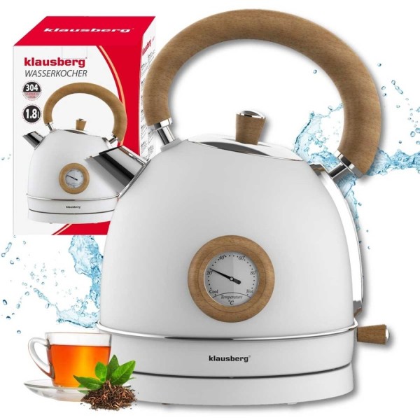 Електричний чайник 1,8 л з термометром Klausberg KB-9007 Retro