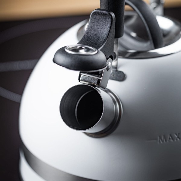 СТАЛЕВИЙ ІНДУКЦІЙНИЙ ЧАЙНИК 1,8 Л KINGHOFF KH-1852 БІЛИЙ