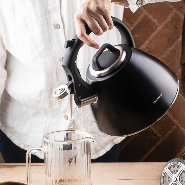 СТАЛЕВИЙ ЧАЙНИК ЗІ СВИСТКОМ 2,5 Л KLAUSBERG KB-7952