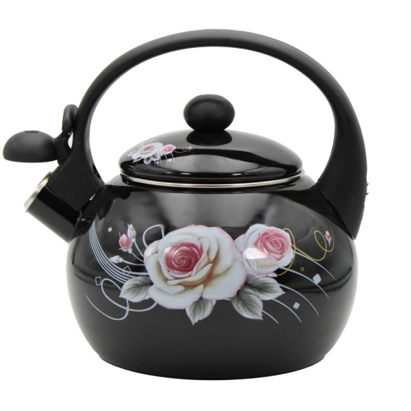 Емальований чайник 2.2 л Brunbeste Black Rose BB-4551