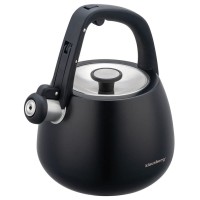 СТАЛЕВИЙ ГАЗОВИЙ ЧАЙНИК 2,5 Л ІНДУКЦІЙНИЙ KLAUSBERG KB-7774 МАТОВИЙ ЧОРНИЙ