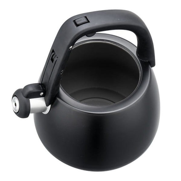 СТАЛЕВИЙ ГАЗОВИЙ ЧАЙНИК 2,5 Л ІНДУКЦІЙНИЙ KLAUSBERG KB-7774 МАТОВИЙ ЧОРНИЙ