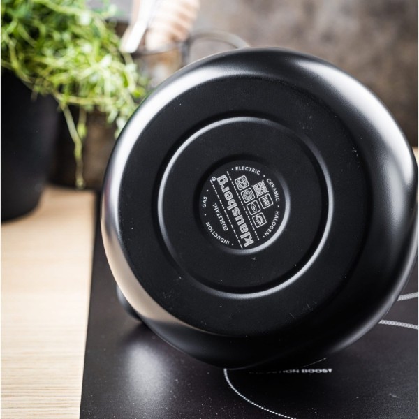 СТАЛЕВИЙ ГАЗОВИЙ ЧАЙНИК 2,5 Л ІНДУКЦІЙНИЙ KLAUSBERG KB-7774 МАТОВИЙ ЧОРНИЙ