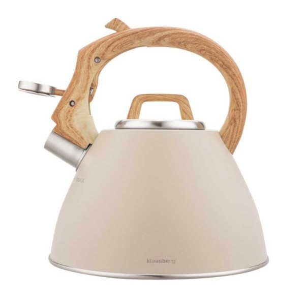 СТАЛЕВИЙ ЧАЙНИК ЗІ СВИСТКОМ 2,5 Л KLAUSBERG KB-7954