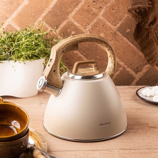 СТАЛЕВИЙ ЧАЙНИК ЗІ СВИСТКОМ 2,5 Л KLAUSBERG KB-7954