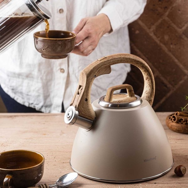 СТАЛЕВИЙ ЧАЙНИК ЗІ СВИСТКОМ 2,5 Л KLAUSBERG KB-7954