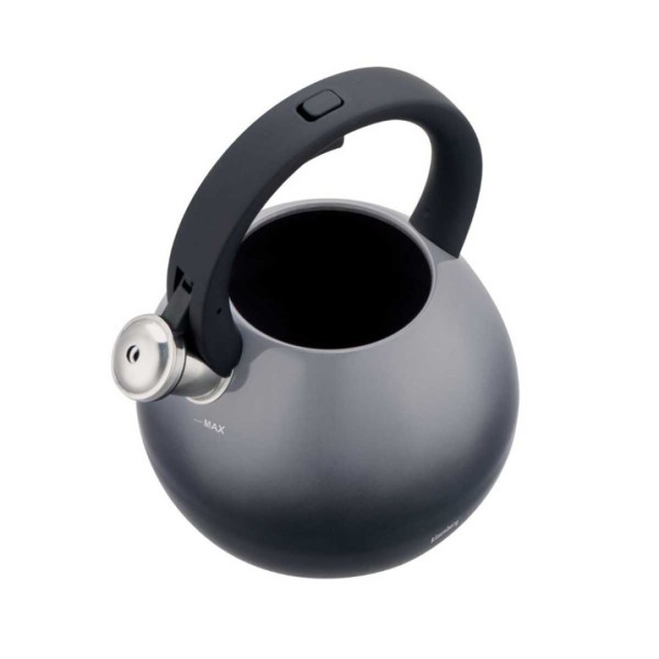 СТАЛЕВИЙ ЧАЙНИК ЗІ СВИСТКОМ 3 Л KLAUSBERG KB-7955 ГРАФІТОВИЙ ГЛЯНЦЕВИЙ