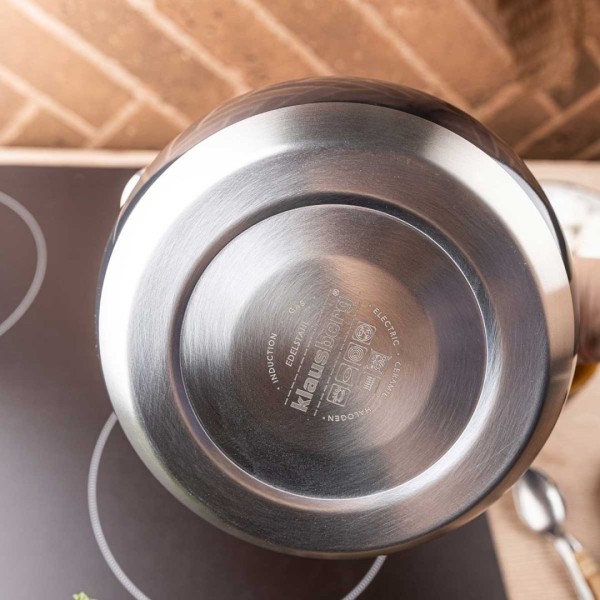 СТАЛЕВИЙ ЧАЙНИК ЗІ СВИСТКОМ 3 Л KLAUSBERG KB-7955 ГРАФІТОВИЙ ГЛЯНЦЕВИЙ