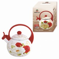 Газовий чайник KINGHOFF ROSES KH-1910 2.0 л, емальований, індукційний