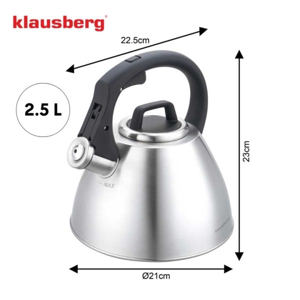 Czajnik stalowy Klausberg KB-7951 (2,5 l)