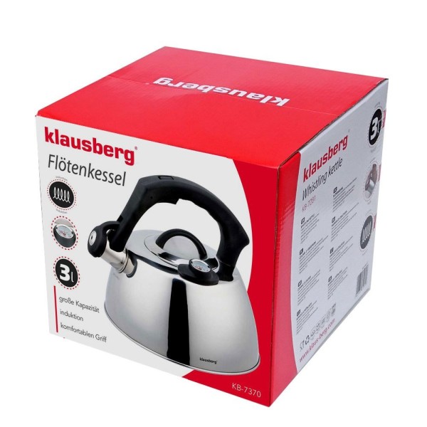СТАЛЕВИЙ ЧАЙНИК З ТЕРМОМЕТРОМ 3.0 Л KLAUSBERG KB-7370