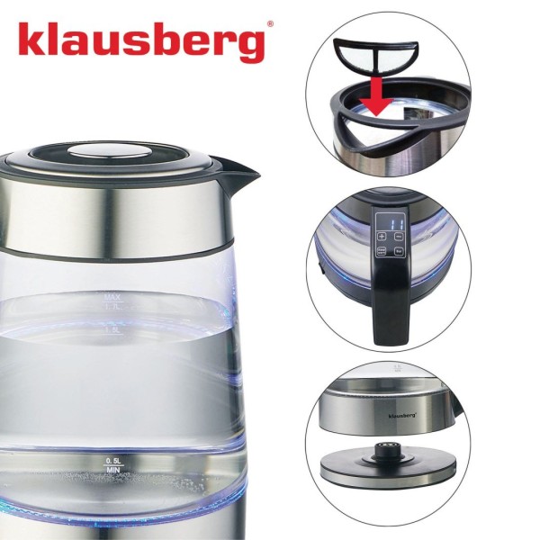 Czajnik elektryczny Klausberg KB-7888 (szklany 1,7 l)