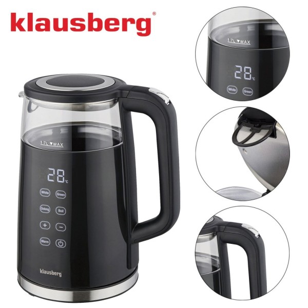 Czajnik elektryczny Klausberg KB-7894 (1.7 l, regulacja temperatury)