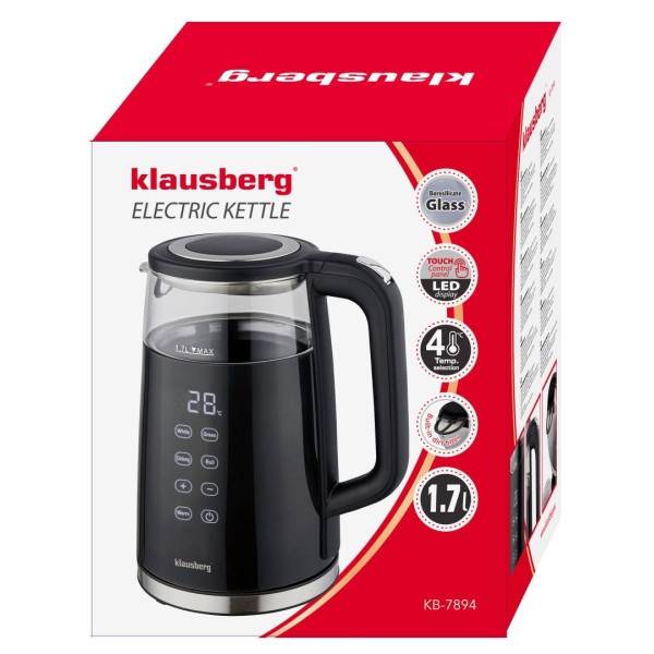 Czajnik elektryczny Klausberg KB-7894 (1.7 l, regulacja temperatury)