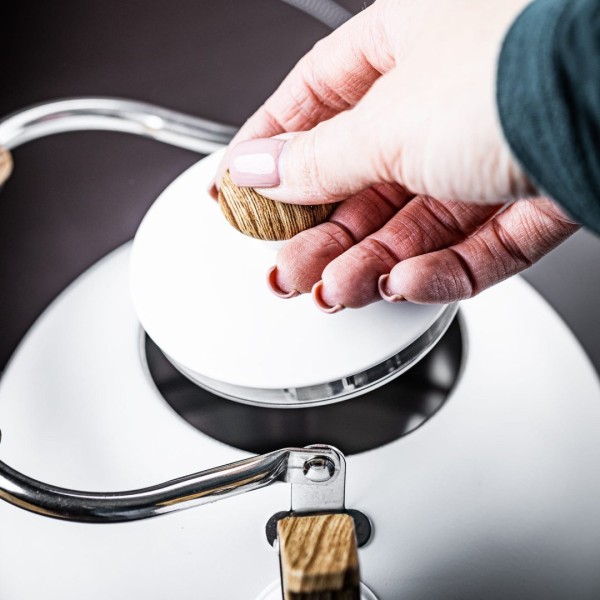 СТАЛЕВИЙ ІНДУКЦІЙНИЙ ЧАЙНИК 2,5 Л KINGHOFF KH-1860 МАТОВИЙ БІЛИЙ