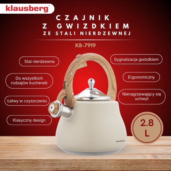 Czajnik stalowy Klausberg KB-7919 (2,8 l)