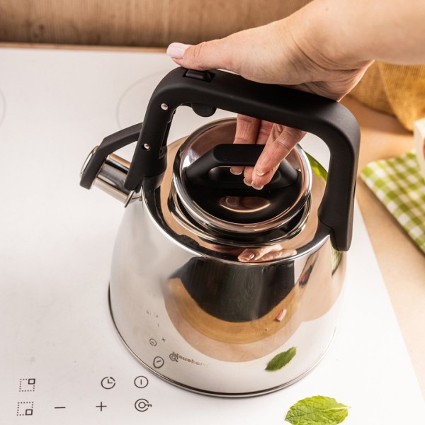 СТАЛЕВИЙ ЧАЙНИК ЗІ СВИСТКОМ 2,5 Л KLAUSBERG KB-7914