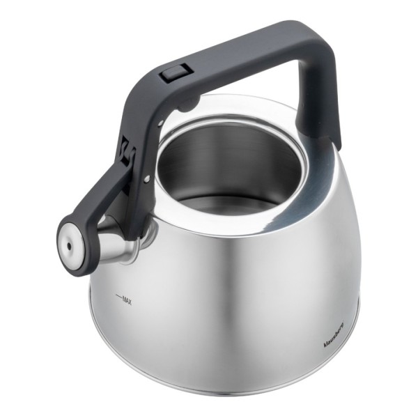 СТАЛЕВИЙ ЧАЙНИК ЗІ СВИСТКОМ 2,5 Л KLAUSBERG KB-7914