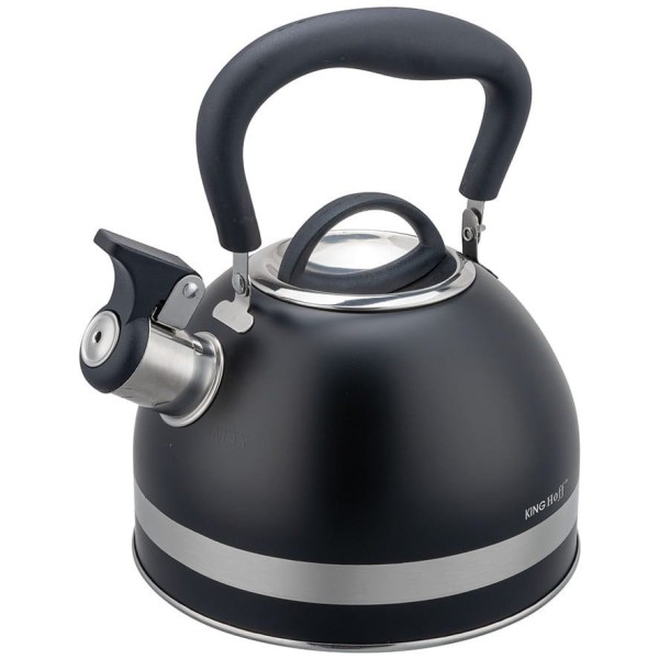 СТАЛЕВИЙ ІНДУКЦІЙНИЙ ЧАЙНИК 1,8 Л KINGHOFF KH-1858 ЧОРНИЙ
