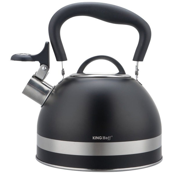 СТАЛЕВИЙ ІНДУКЦІЙНИЙ ЧАЙНИК 1,8 Л KINGHOFF KH-1858 ЧОРНИЙ