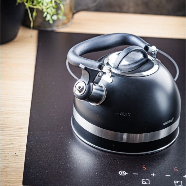 СТАЛЕВИЙ ІНДУКЦІЙНИЙ ЧАЙНИК 1,8 Л KINGHOFF KH-1858 ЧОРНИЙ