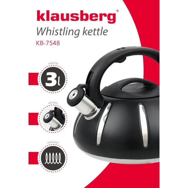 3,0-літровий лакований сталевий чайник Klausberg KB-7548