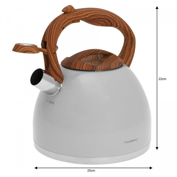 ЧАЙНИК З НЕРЖАВІЮЧОЇ СТАЛІ З МАТОВИМ ЛАКОМ 3.0 Л KLAUSBERG KB-7451