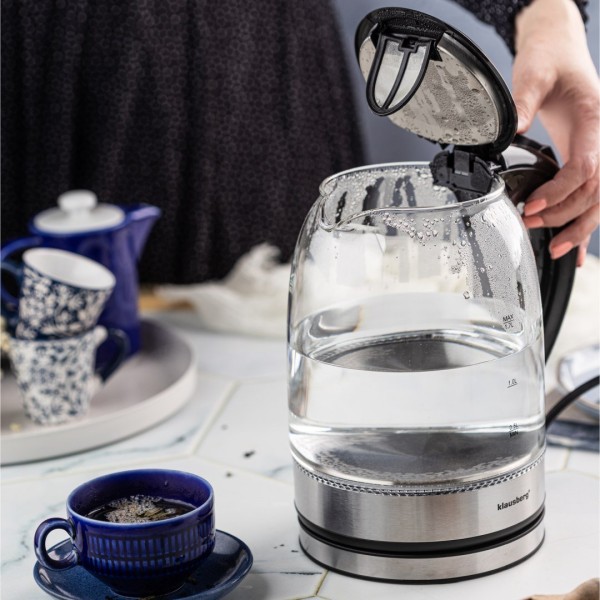 Електричний скляний чайник 1,7 л Klausberg KB-7886