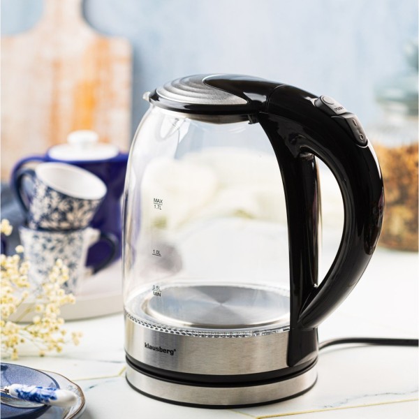 Електричний скляний чайник 1,7 л Klausberg KB-7886