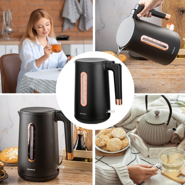 БЕЗДРОТОВИЙ ЕЛЕКТРИЧНИЙ ЧАЙНИК 1,7 Л ЧОРНОГО КОЛЬОРУ KLAUSBERG KB-7889