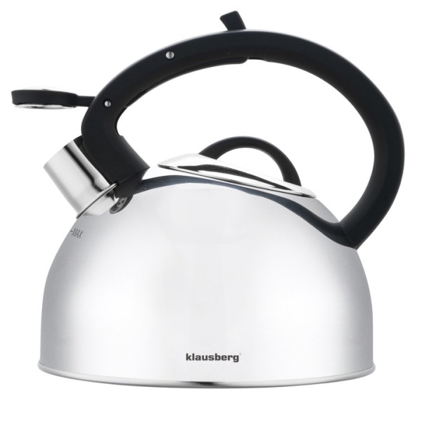 СТАЛЕВИЙ ЧАЙНИК ЗІ СВИСТКОМ 2,5 Л KLAUSBERG KB-7910