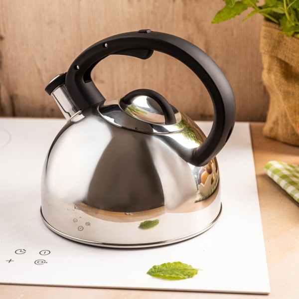 СТАЛЕВИЙ ЧАЙНИК ЗІ СВИСТКОМ 2,5 Л KLAUSBERG KB-7910