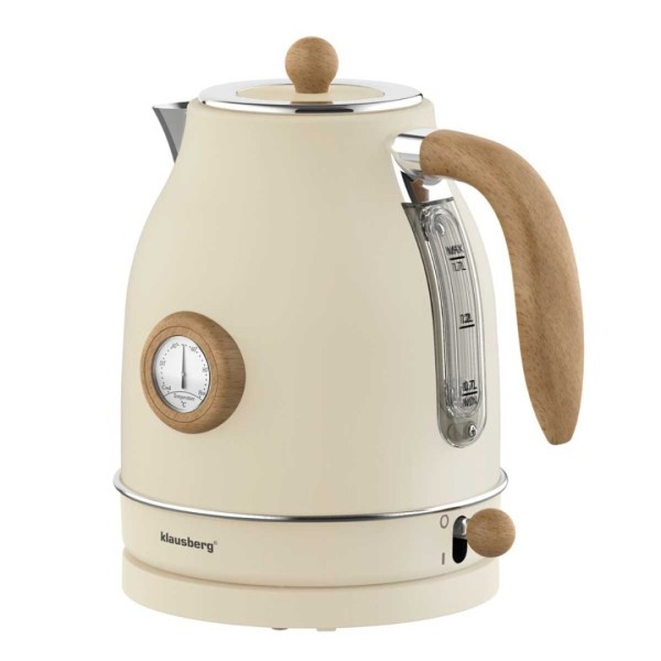 Електричний чайник 1,7 л з термометром Klausberg KB-9006 Retro
