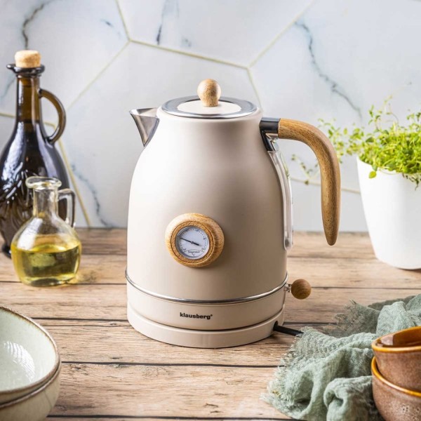 Електричний чайник 1,7 л з термометром Klausberg KB-9006 Retro