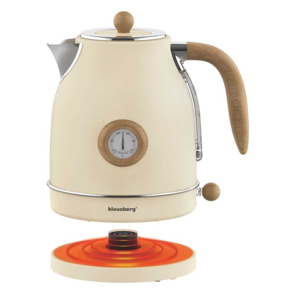 Електричний чайник 1,7 л з термометром Klausberg KB-9006 Retro