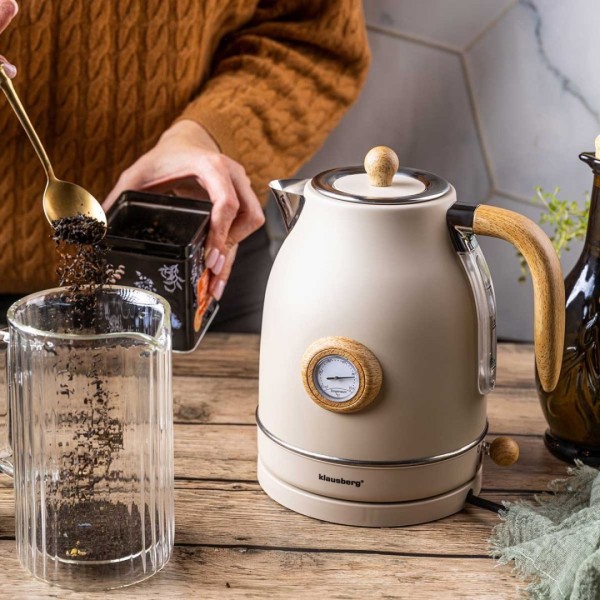 Електричний чайник 1,7 л з термометром Klausberg KB-9006 Retro