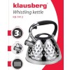 СТАЛЕВИЙ ЧАЙНИК 3.0 Л САТИНОВИЙ ДІАМАНТОВИЙ KLAUSBERG KB-7413