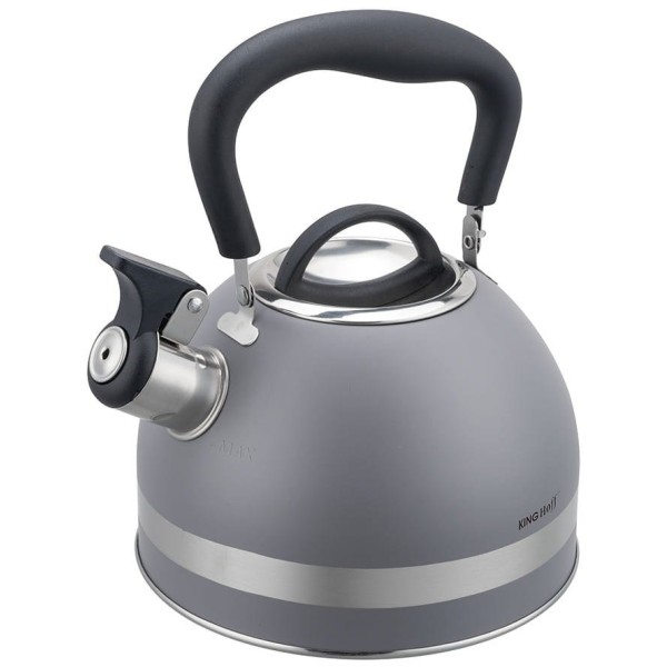 СТАЛЕВИЙ ІНДУКЦІЙНИЙ ЧАЙНИК 1,8 Л KINGHOFF KH-1851 СІРИЙ