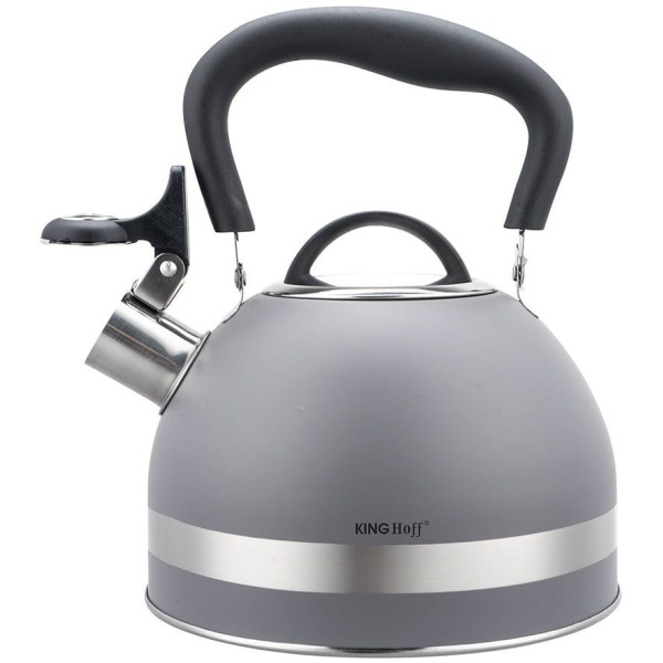 СТАЛЕВИЙ ІНДУКЦІЙНИЙ ЧАЙНИК 1,8 Л KINGHOFF KH-1851 СІРИЙ