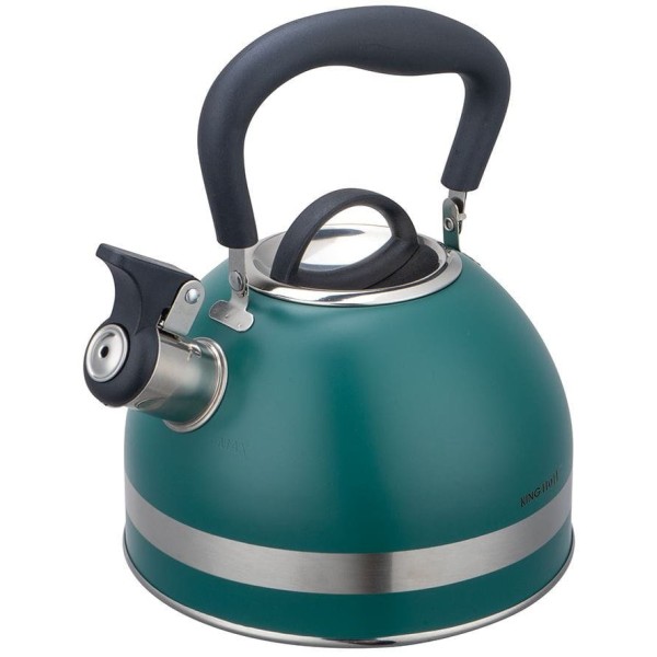Газовий чайник сталевий 1.8 л малий індукційний Kinghoff KH-1855 зелений