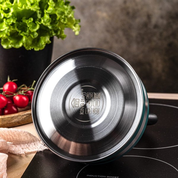 Газовий чайник сталевий 1.8 л малий індукційний Kinghoff KH-1855 зелений