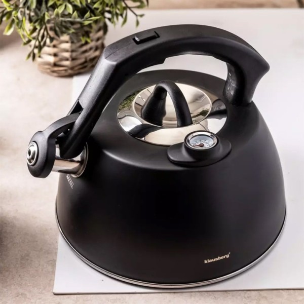 СТАЛЕВИЙ ЧАЙНИК З ТЕРМОМЕТРОМ 3 Л KLAUSBERG KB-7371