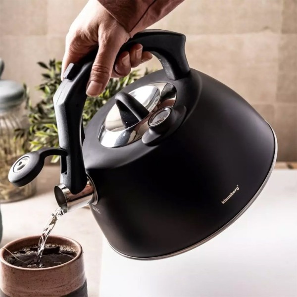 СТАЛЕВИЙ ЧАЙНИК З ТЕРМОМЕТРОМ 3 Л KLAUSBERG KB-7371