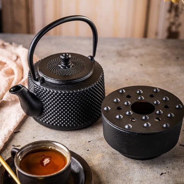 Czajnik żeliwny do zaparzania z podgrzewaczem Kinghoff KH-1847 (0,8 l)