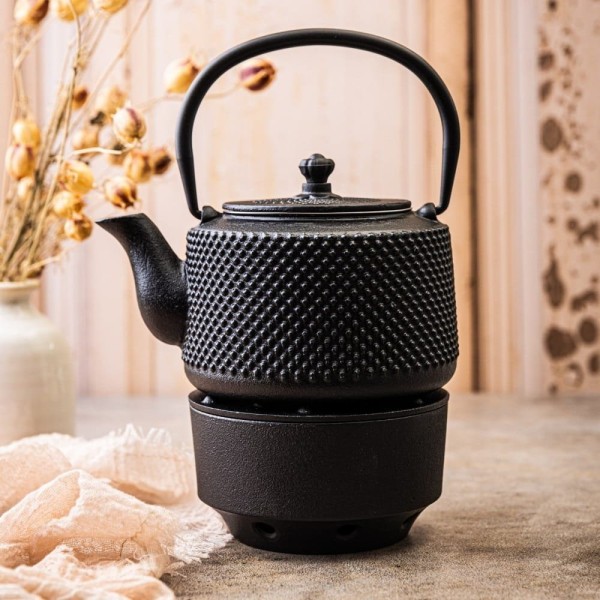 Czajnik żeliwny do zaparzania z podgrzewaczem Kinghoff KH-1847 (0,8 l)