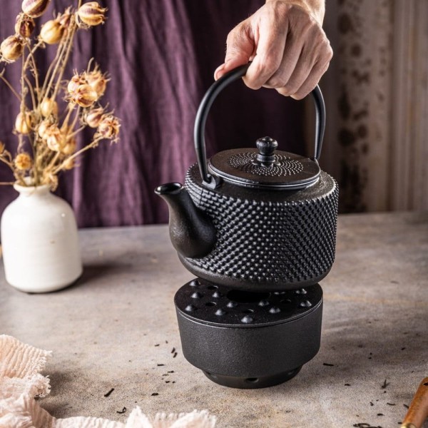 Czajnik żeliwny do zaparzania z podgrzewaczem Kinghoff KH-1847 (0,8 l)