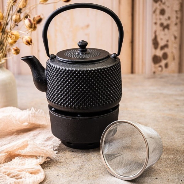 Czajnik żeliwny do zaparzania z podgrzewaczem Kinghoff KH-1847 (0,8 l)