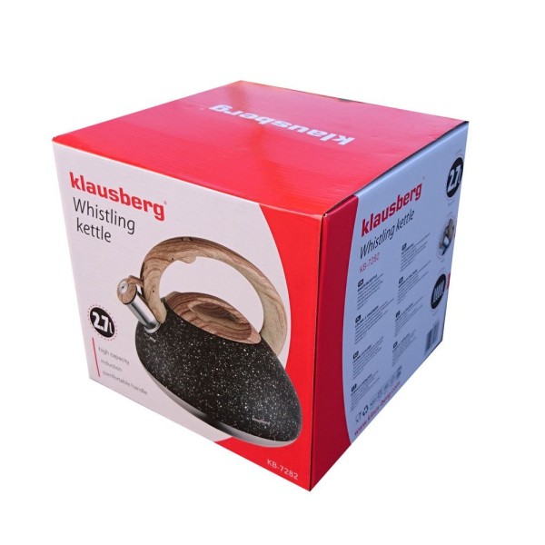 СТАЛЕВИЙ ЧАЙНИК 2.7 Л WOOD LINE KLAUSBERG KB-7282