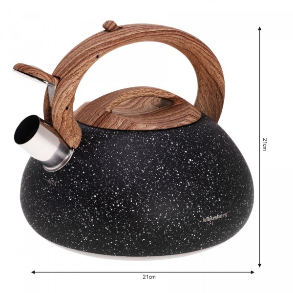 СТАЛЕВИЙ ЧАЙНИК 2.7 Л WOOD LINE KLAUSBERG KB-7282